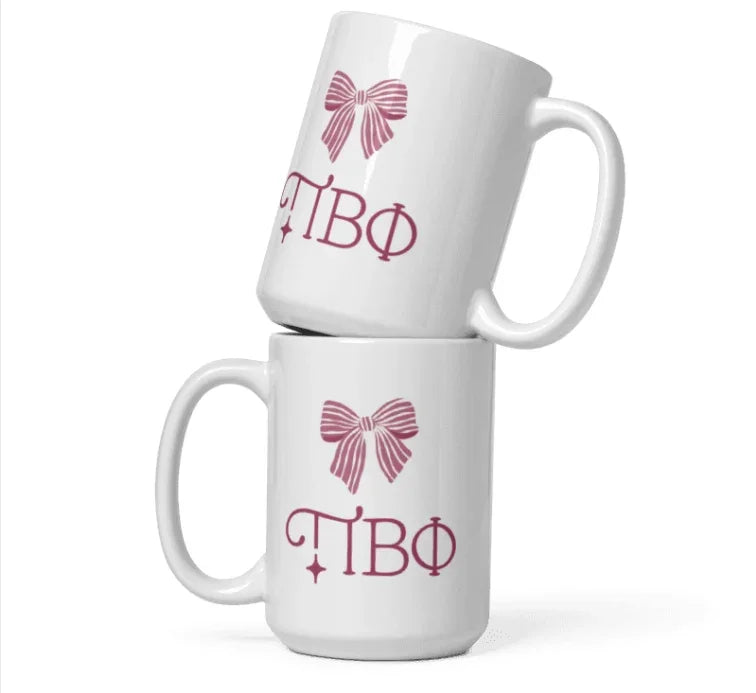 Pi Beta Phi Ceramic Mug 15 oz. Bow