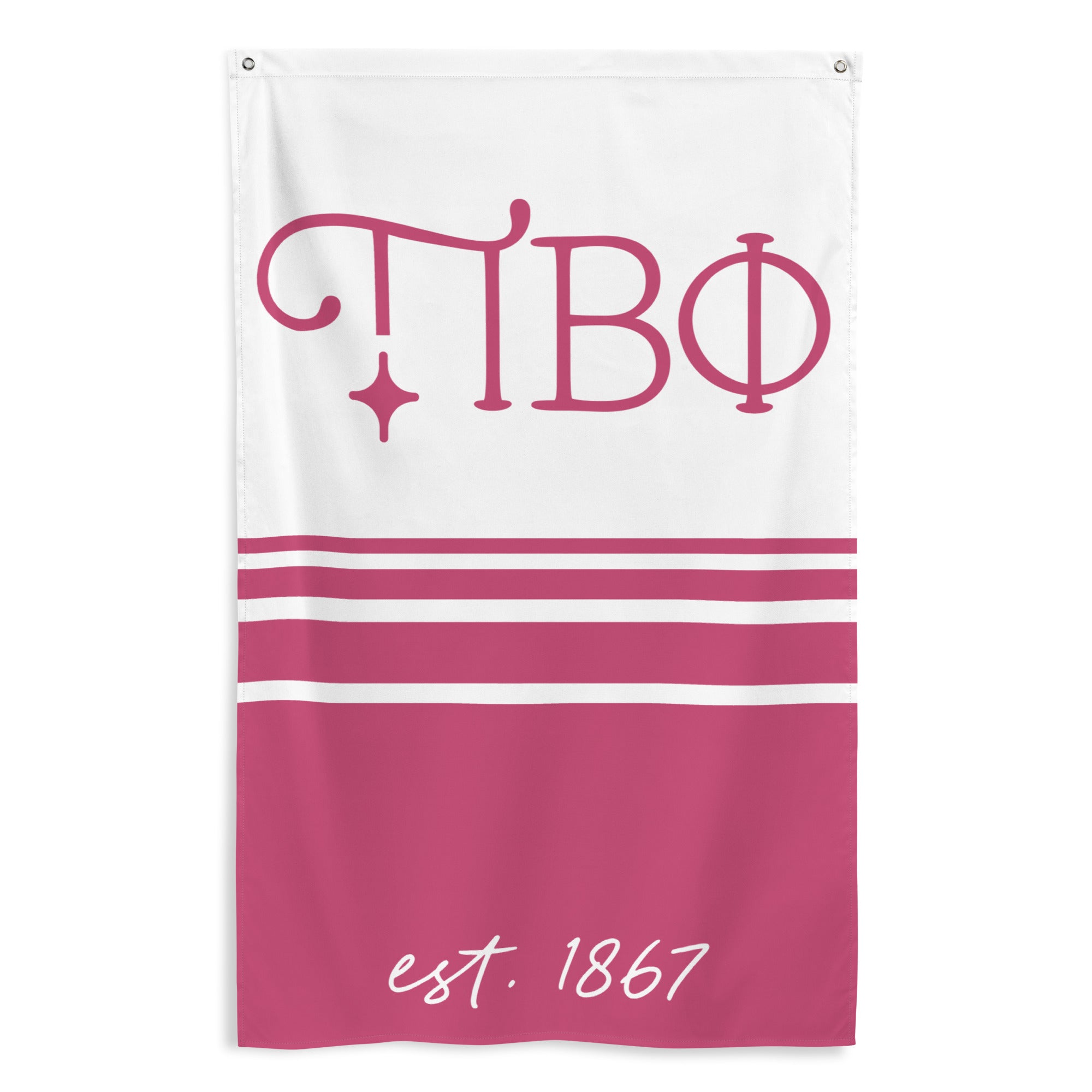 Pi Beta Phi Flag - Stripes | Pi Phi Dorm Decor | Sorority Gifts