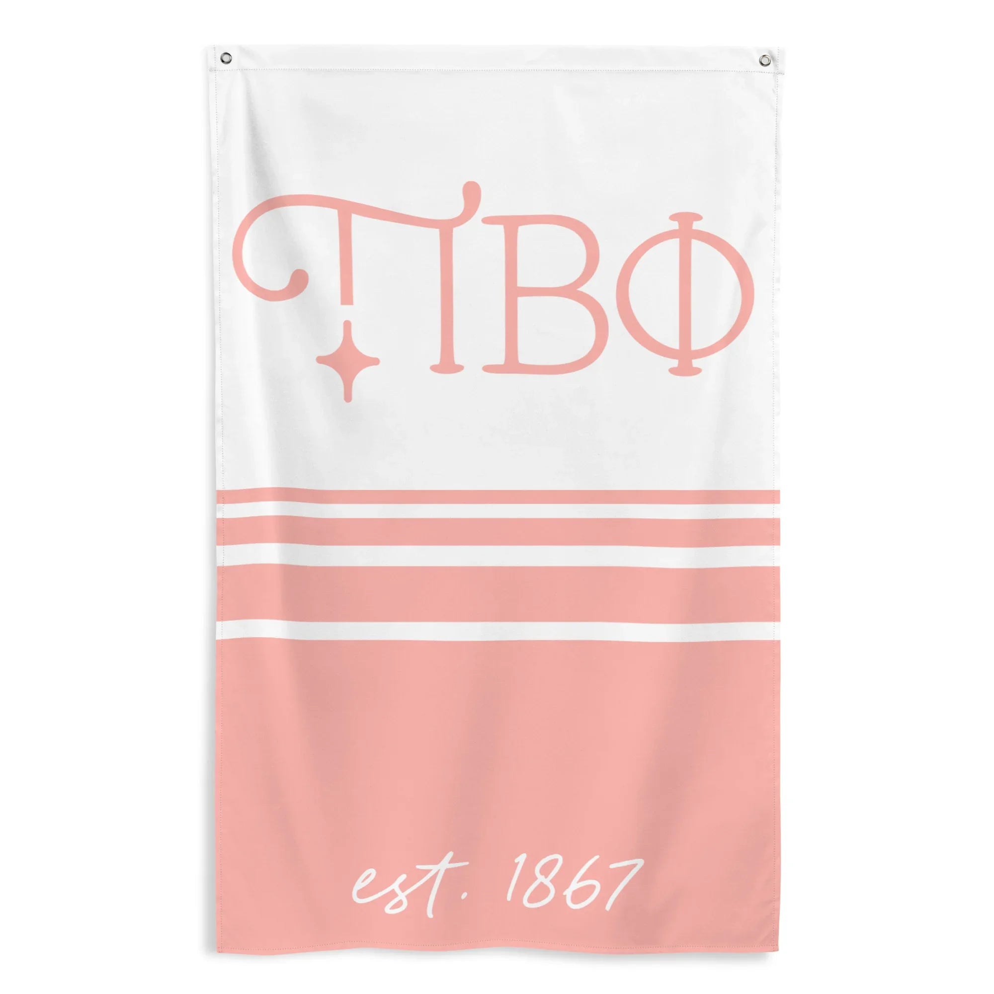 Pi Beta Phi Flag - Stripes | Pi Phi Dorm Decor | Sorority Gifts