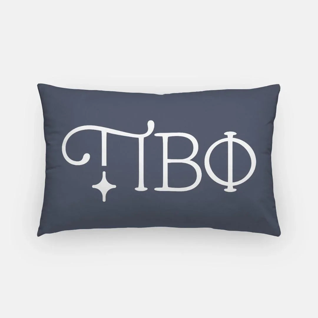 Pi Beta Phi Greek Letters Lumbar Throw Pillow