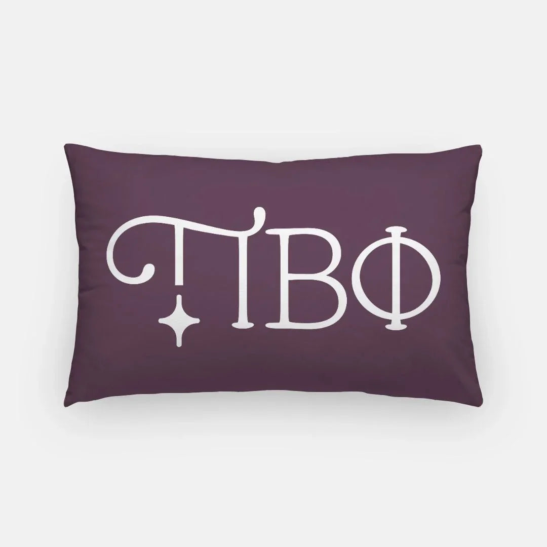Pi Beta Phi Greek Letters Lumbar Throw Pillow