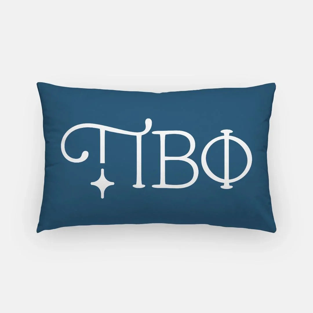 Pi Beta Phi Greek Letters Lumbar Throw Pillow