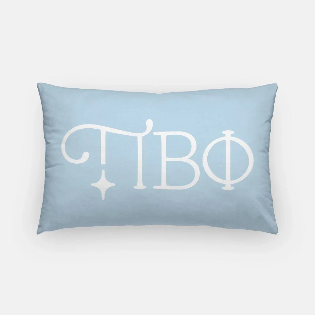 Pi Beta Phi Greek Letters Lumbar Throw Pillow
