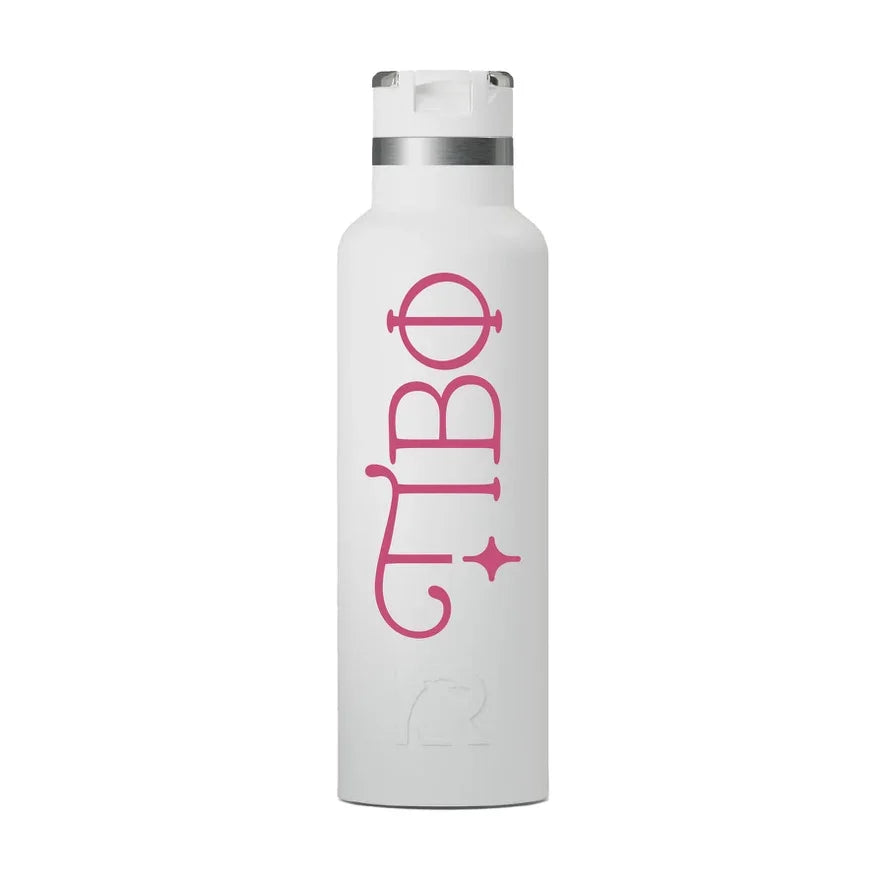 Pi Beta Phi RTIC 20 oz Ceramic Lined Water Bottle Tumbler UV Print Berry