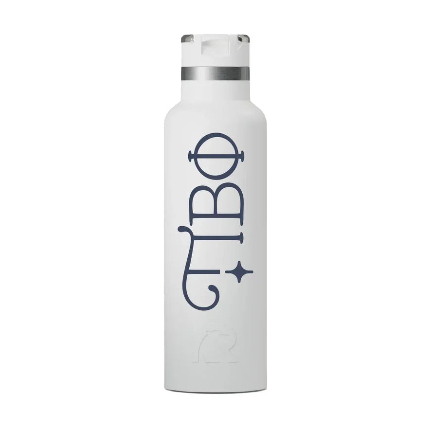 Pi Beta Phi RTIC 20 oz Ceramic Lined Water Bottle Tumbler UV Print Black