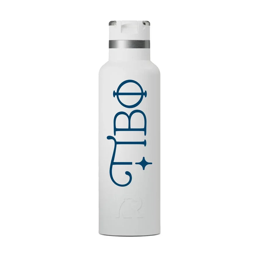 Pi Beta Phi RTIC 20 oz Ceramic Lined Water Bottle Tumbler UV Print Dark Blue