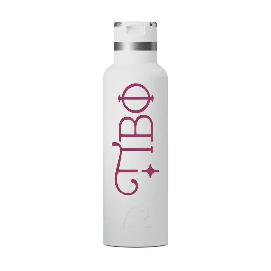 Pi Beta Phi RTIC 20 oz Ceramic Lined Water Bottle Tumbler UV Print Wine