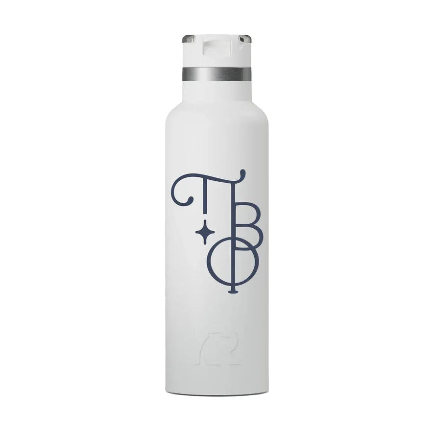 Pi Beta Phi Stacked Greek Letters RTIC 20 oz Ceramic Lined Water Bottle Tumbler UV Print