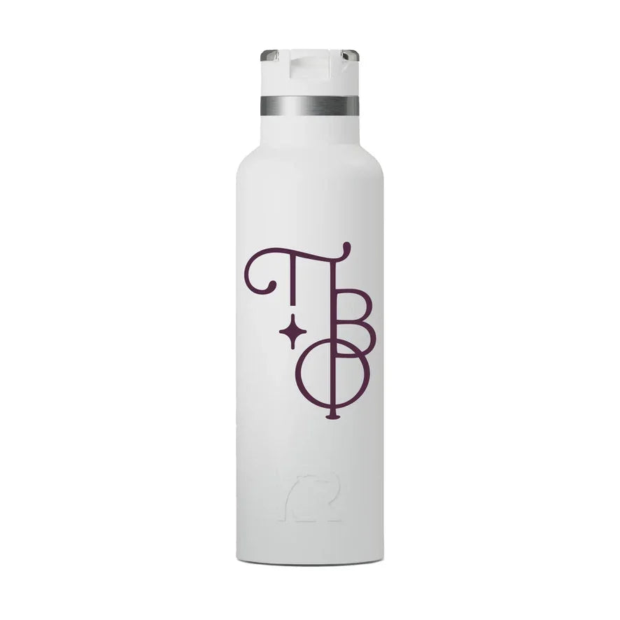 Pi Beta Phi Stacked Greek Letters RTIC 20 oz Ceramic Lined Water Bottle Tumbler UV Print