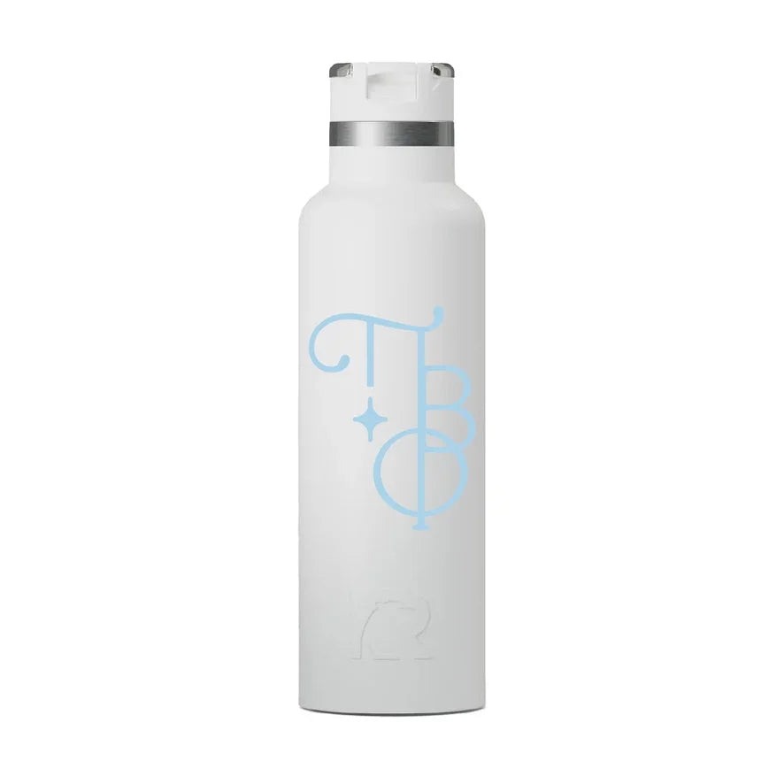 Pi Beta Phi Stacked Greek Letters RTIC 20 oz Ceramic Lined Water Bottle Tumbler UV Print
