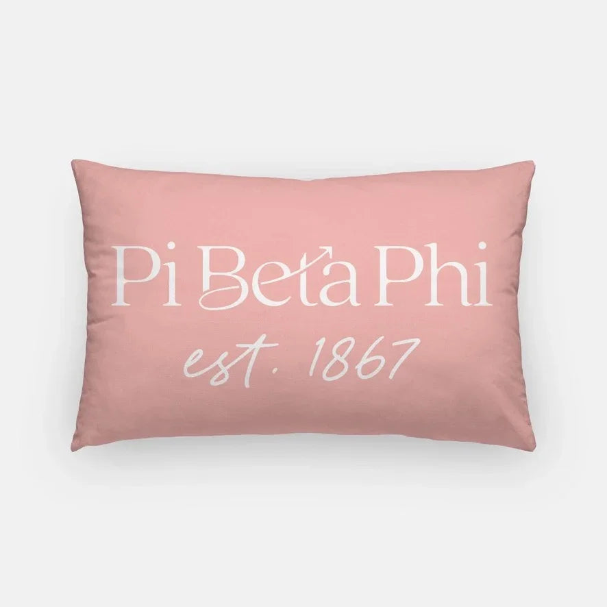 Pi Beta Phi Traditional 1867 Throw Pillow | Pi Phi Big Little Gifts