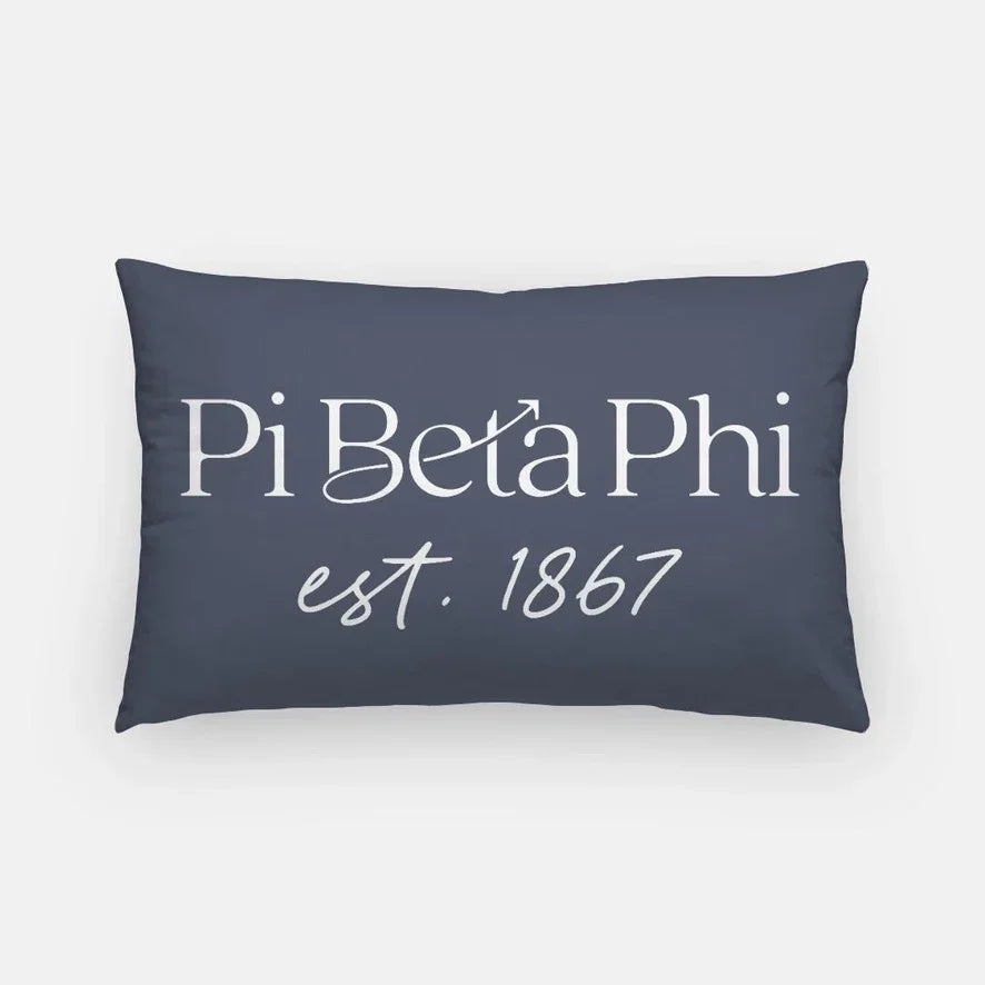 Pi Beta Phi Traditional 1867 Throw Pillow | Pi Phi Big Little Gifts