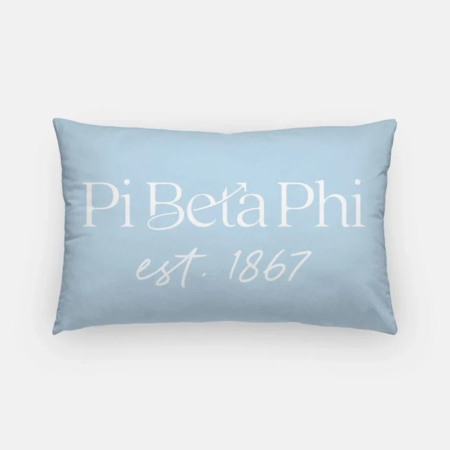 Pi Beta Phi Traditional 1867 Throw Pillow | Pi Phi Big Little Gifts