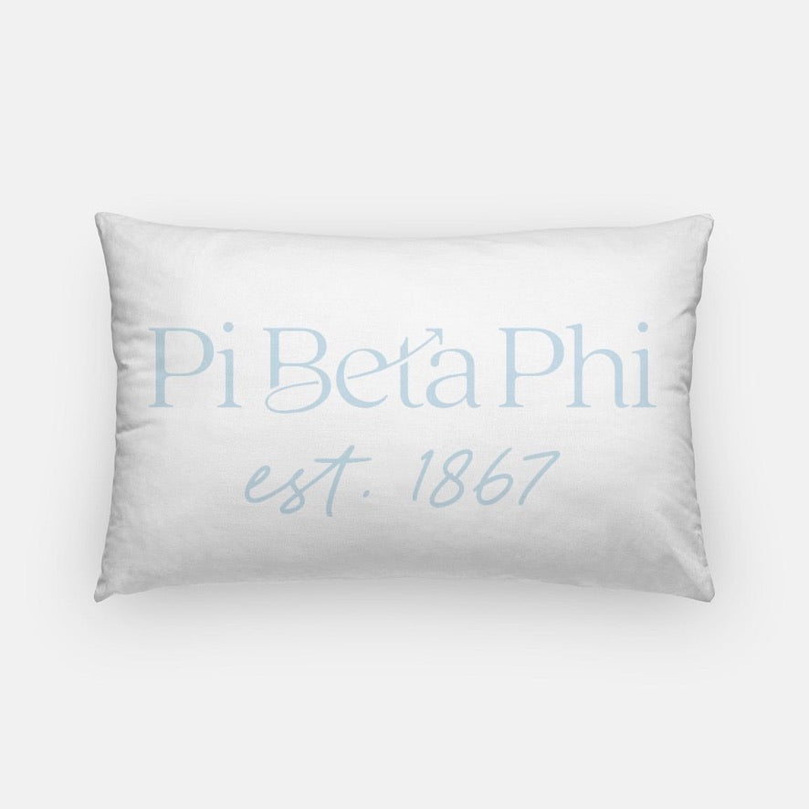 Pi Beta Phi Traditional 1867 Throw Pillow | Pi Phi Big Little Gifts