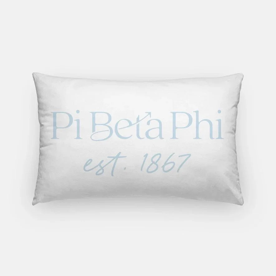 Pi Beta Phi Traditional 1867 Throw Pillow | Pi Phi Big Little Gifts