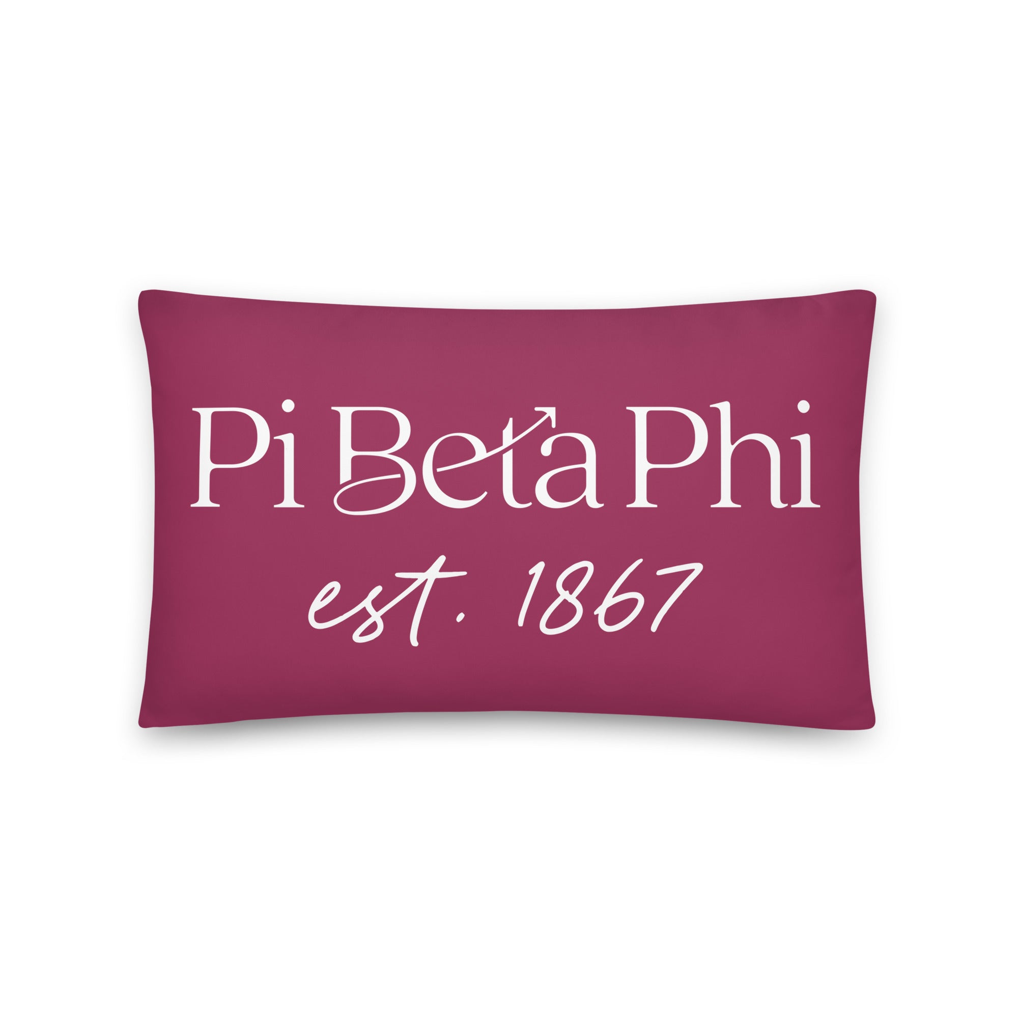 Pi Beta Phi Traditional 1867 Throw Pillow | Pi Phi Big Little Gifts
