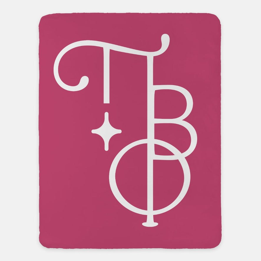 Pi Beta Phi XL 60x80 Sherpa Throw Blanket - Stacked Greek Letters