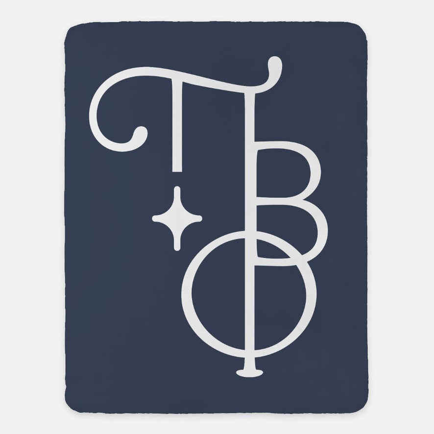 Pi Beta Phi XL 60x80 Sherpa Throw Blanket - Stacked Greek Letters