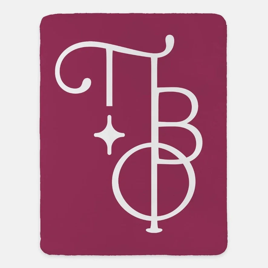 Pi Beta Phi XL 60x80 Sherpa Throw Blanket - Stacked Greek Letters