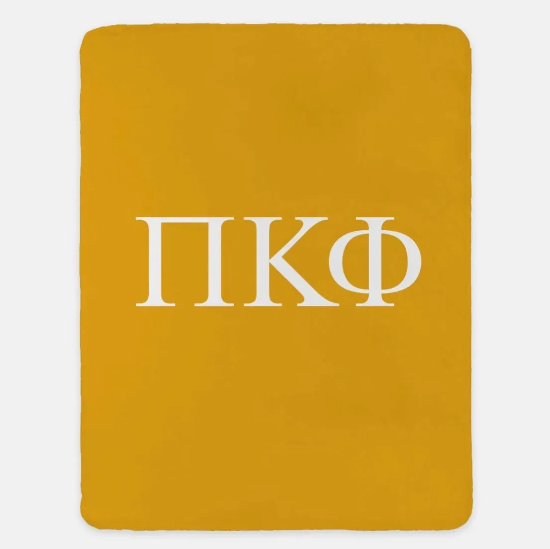 Pi Kappa Phi XL 60x80 Sherpa Throw Blanket - Greek Letters Gold Throw Blankets
