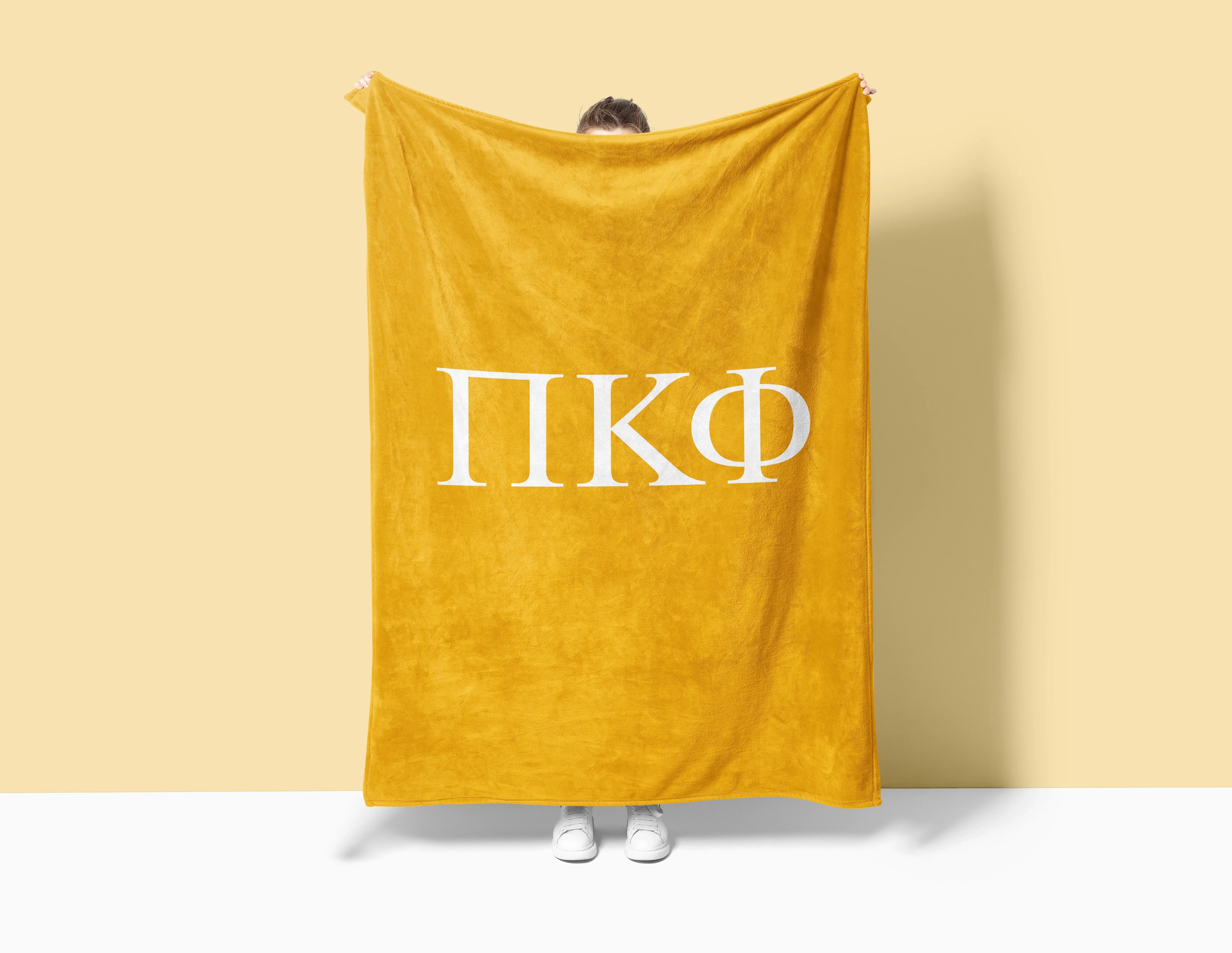 Pi Kappa Phi XL 60x80 Sherpa Throw Blanket - Greek Letters | Gifts