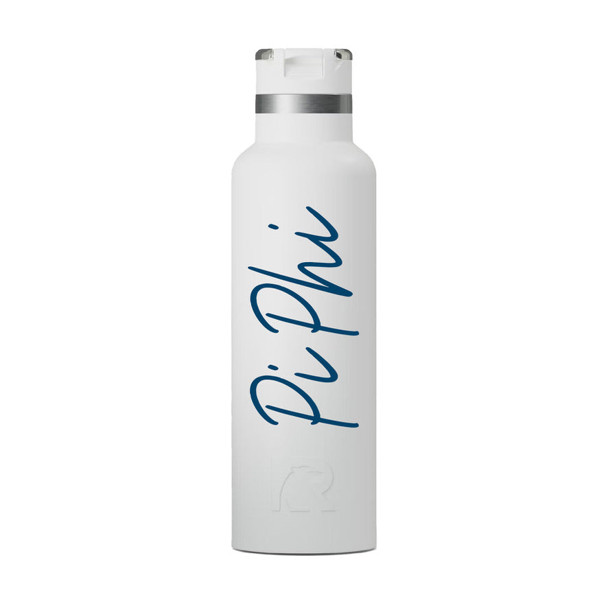 Pi Phi RTIC 20 oz Ceramic Lined Water Bottle Tumbler UV Print