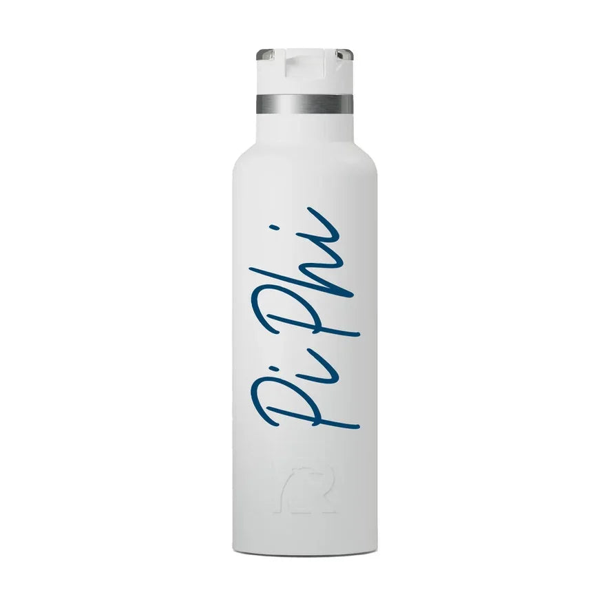 Pi Phi RTIC 20 oz Ceramic Lined Water Bottle Tumbler UV Print