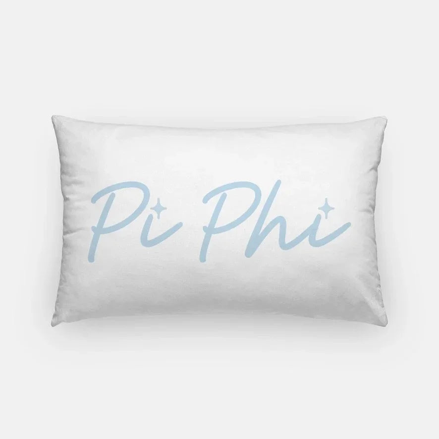 Pi Phi Script Lumbar Throw Pillow