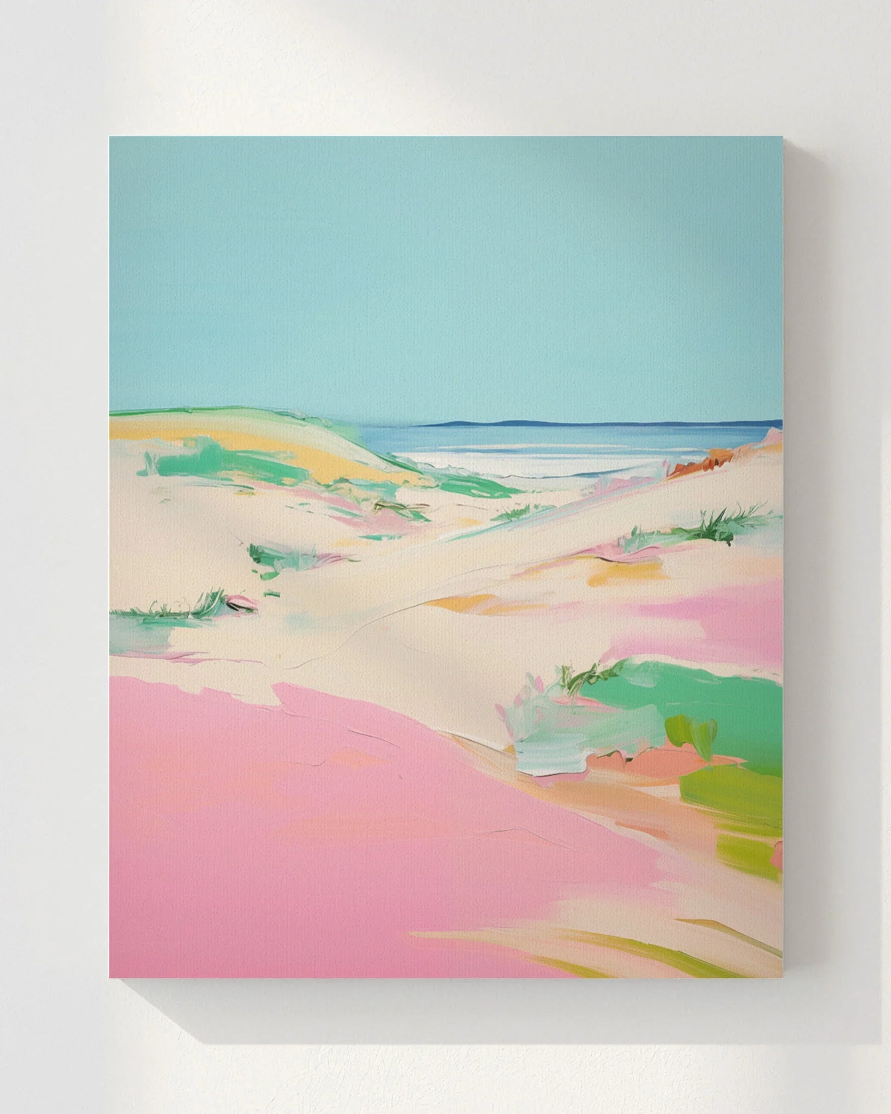 Pink Dunes Abstract Coastal Print | Wall Art | Dorm Decor