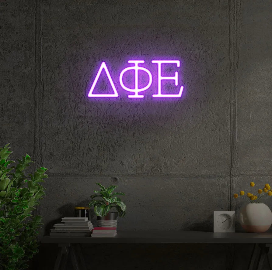 DPHIE LED Neon Sign w/ Dimmer - Greek Letters Neon Signs