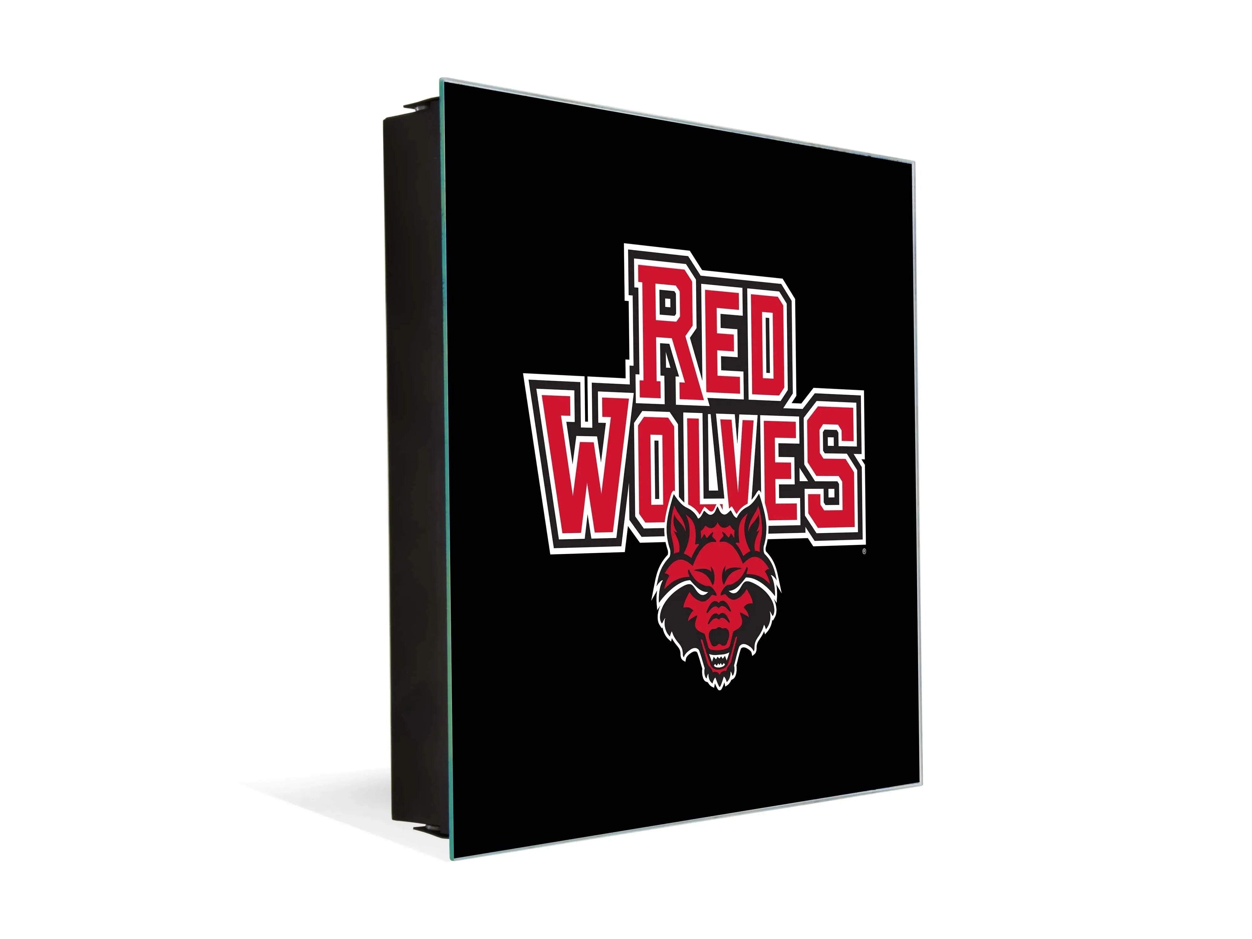 3-in-1 Arkansas State University Magnetic Dry-Erase Key Box / Key Cabinet - Red Wolves Red Key Box