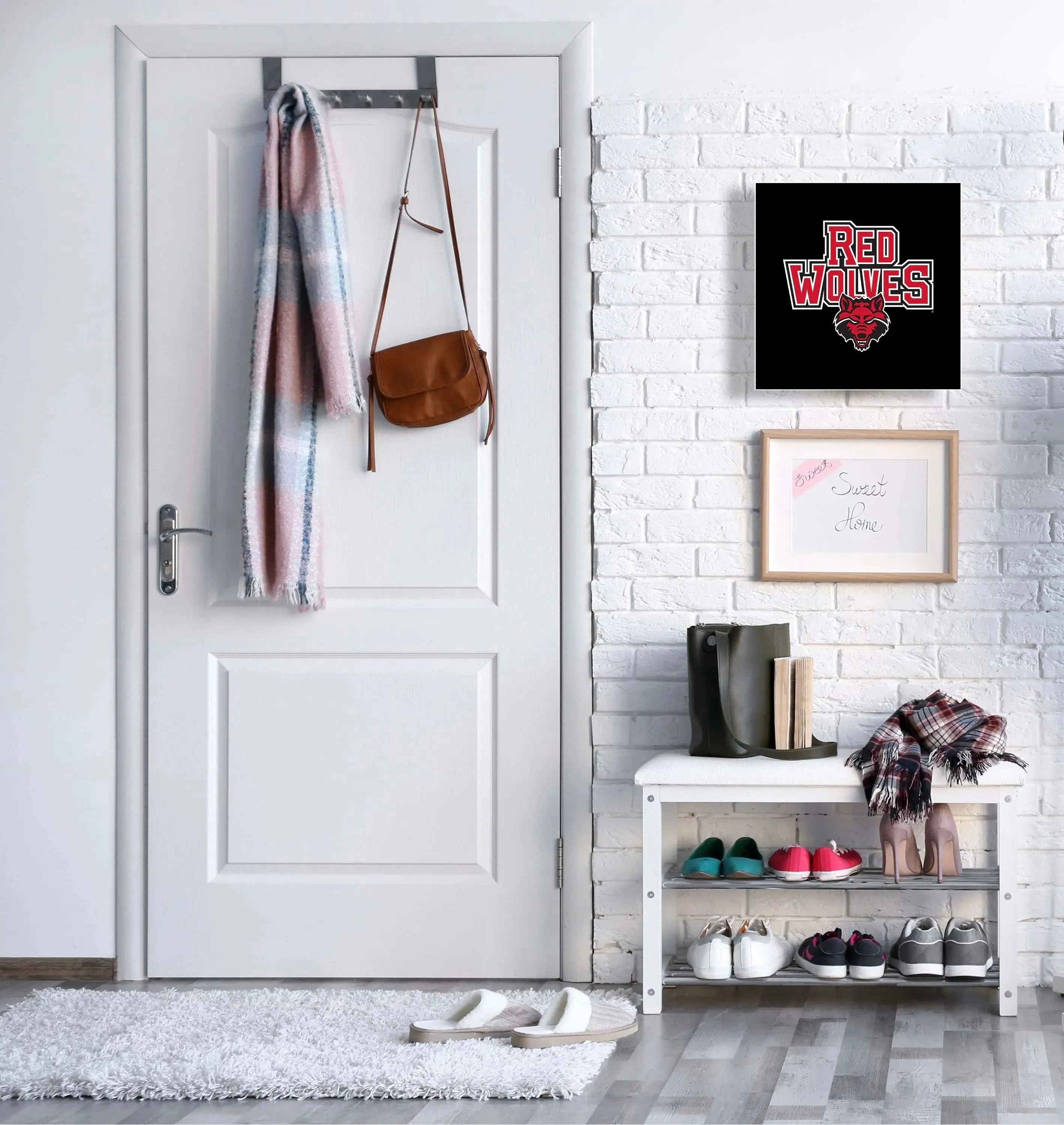 3-in-1 Arkansas State University Magnetic Dry-Erase Key Box / Key Cabinet - Red Wolves Key Box