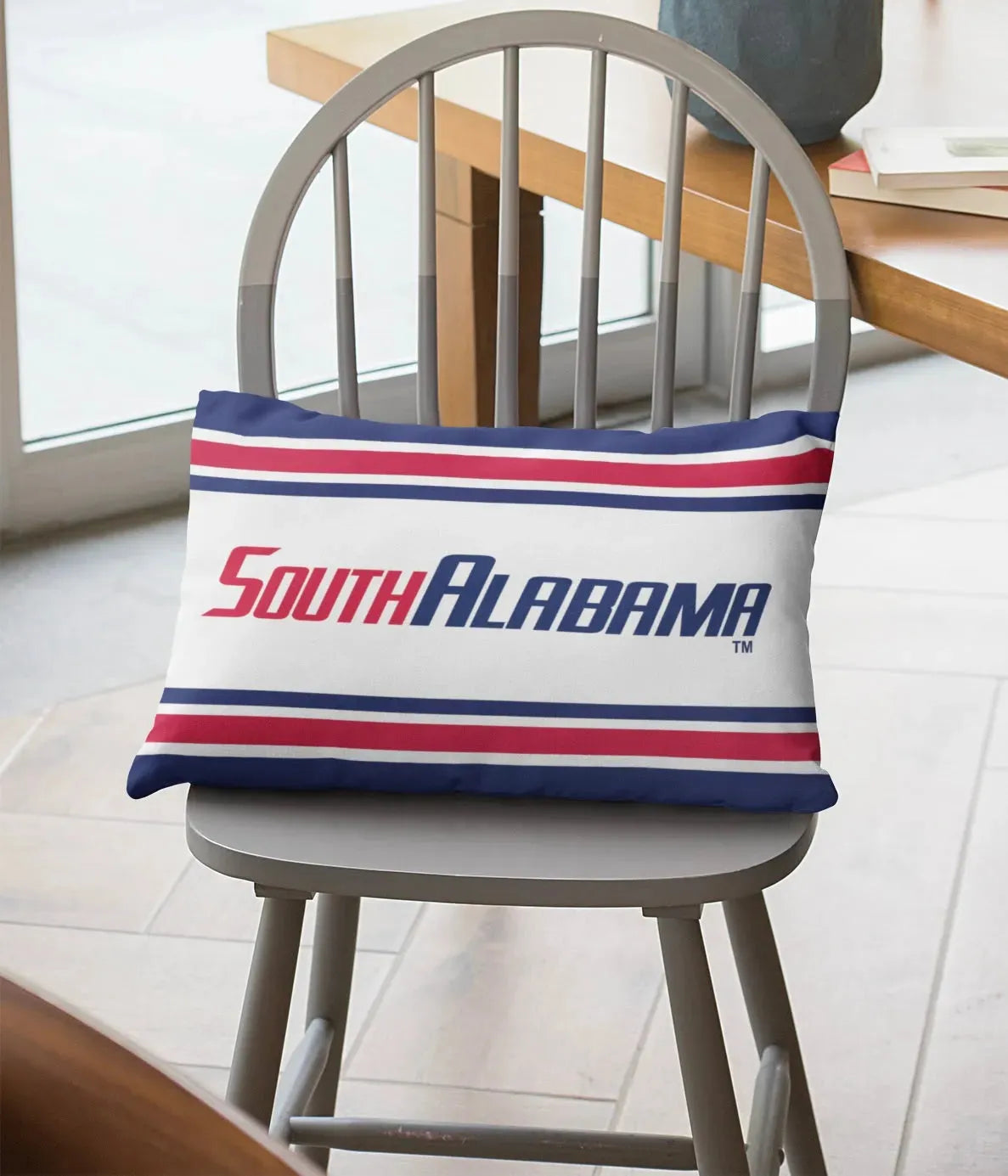 University of South Alabama Striped Lumbar Pillow Cover Pillow Covers