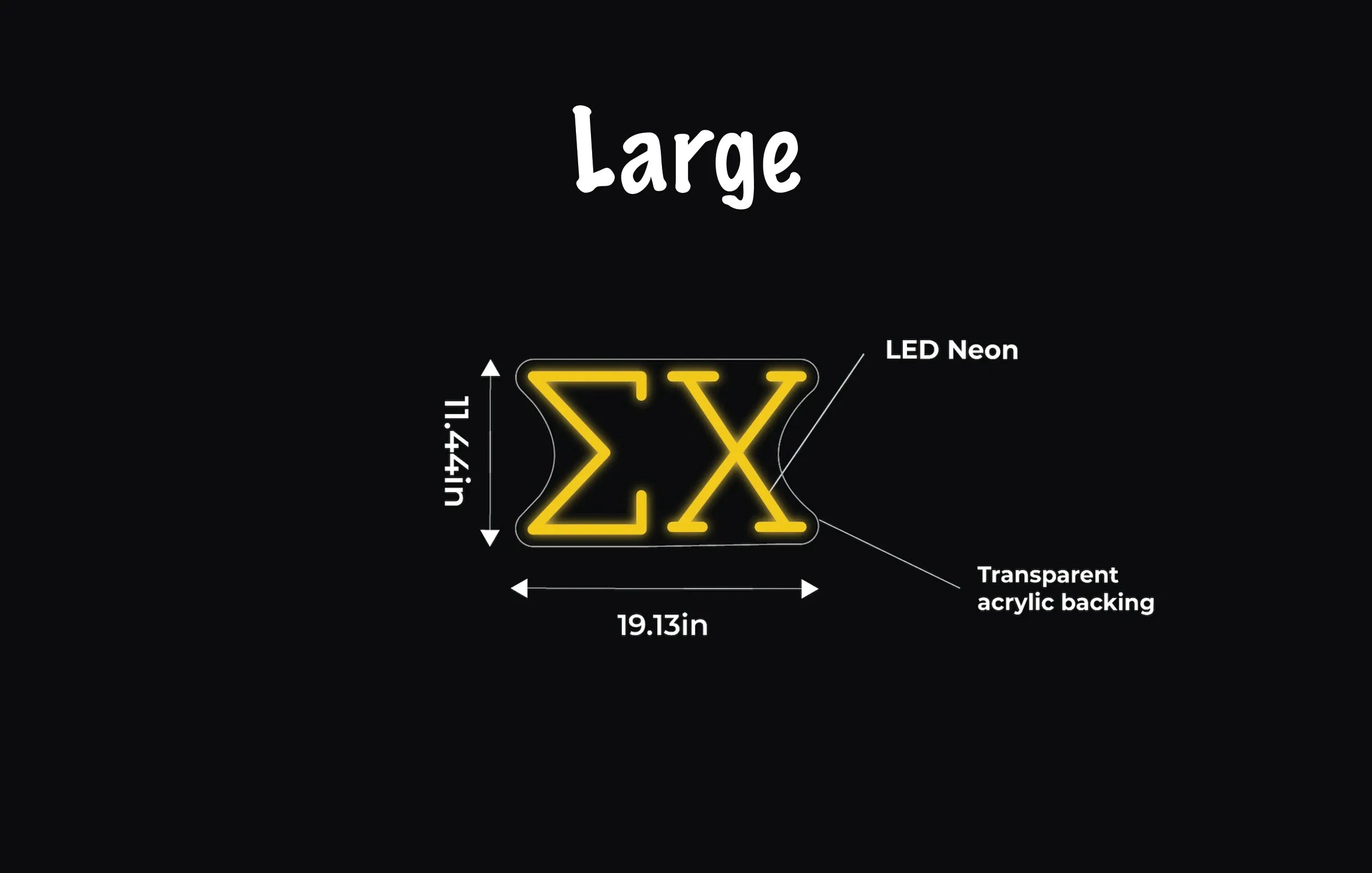 Sigma Chi LED Neon Sign w/ Dimmer Neon Signs