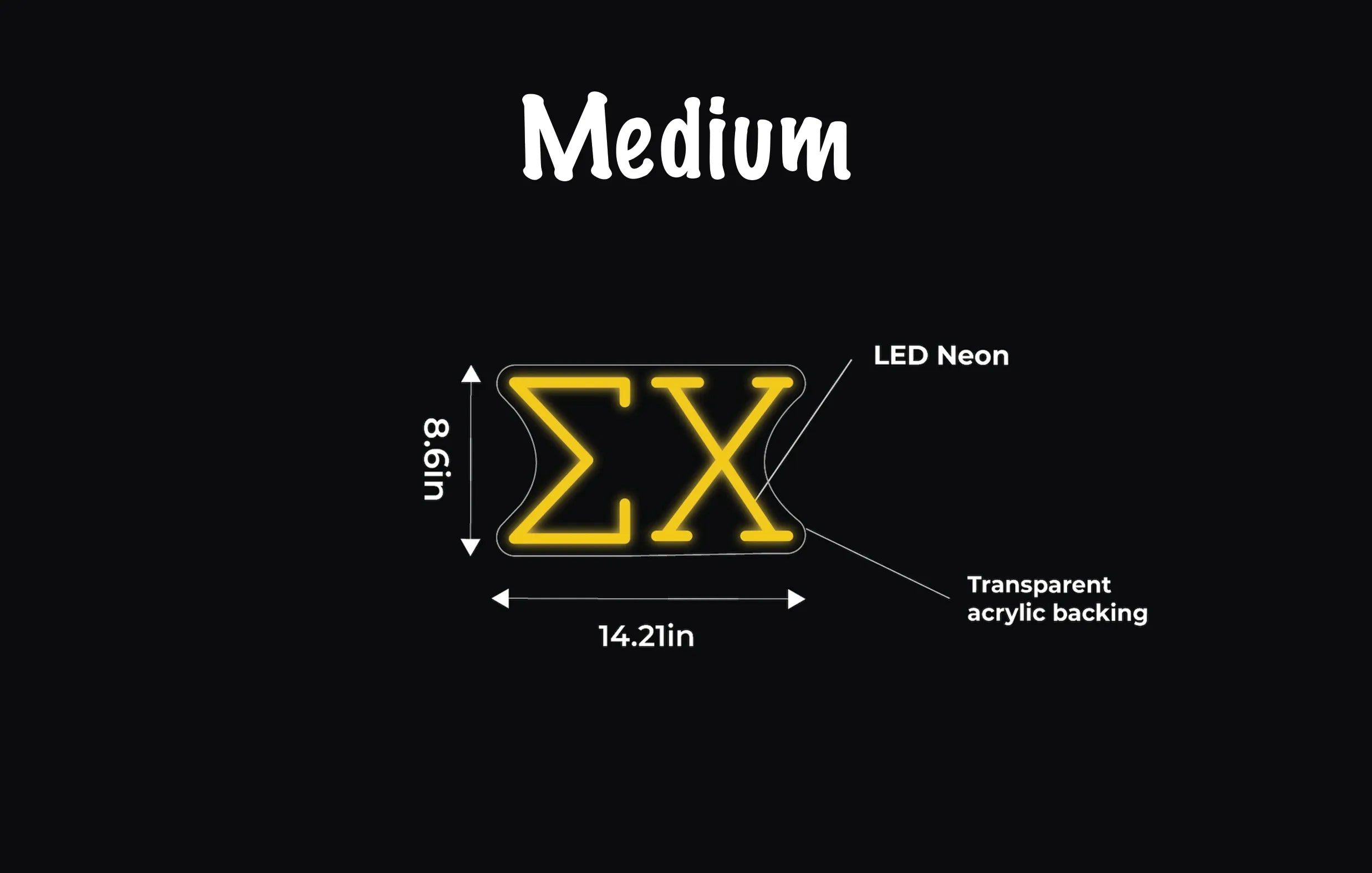 Sigma Chi LED Neon Sign w/ Dimmer Neon Signs