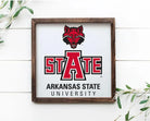 Arkansas "STATE" University 12x12 Wood Framed Sign Wall Art & Signs