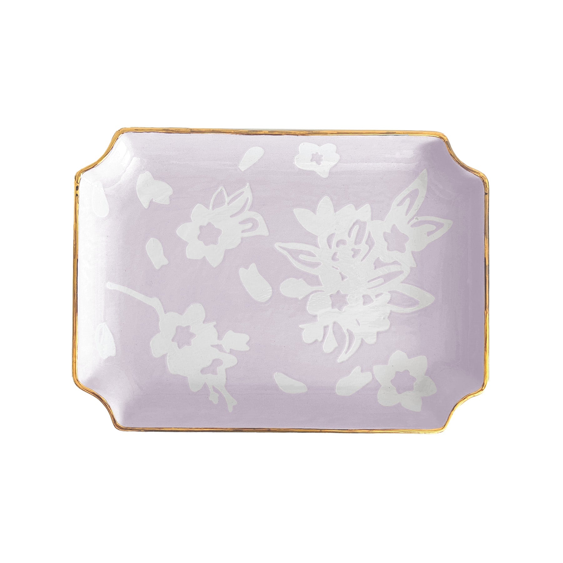 Sakura Trays with Gold Accent