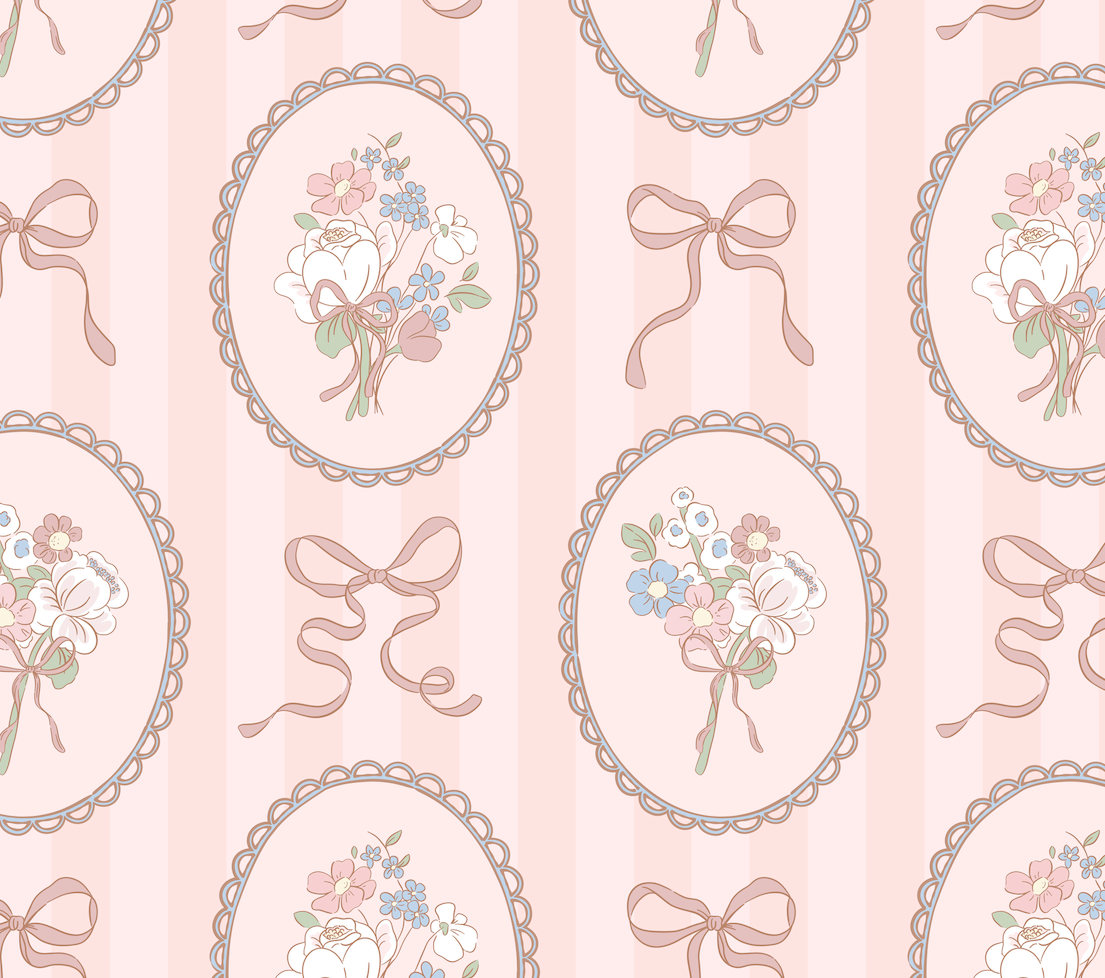 Blaire Peel & Stick Wallpaper with Bows by In My Jammers