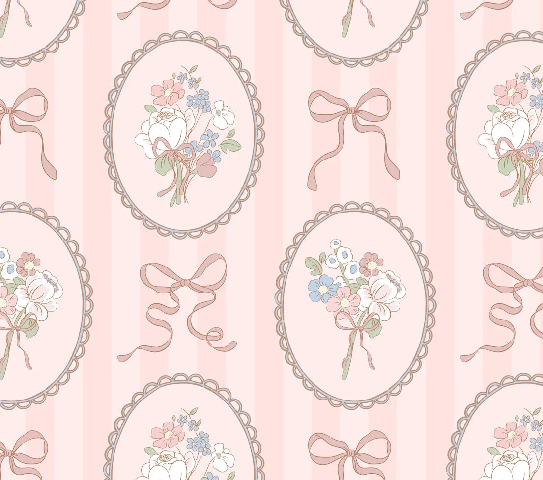 Blaire Peel & Stick Wallpaper with Bows by In My Jammers
