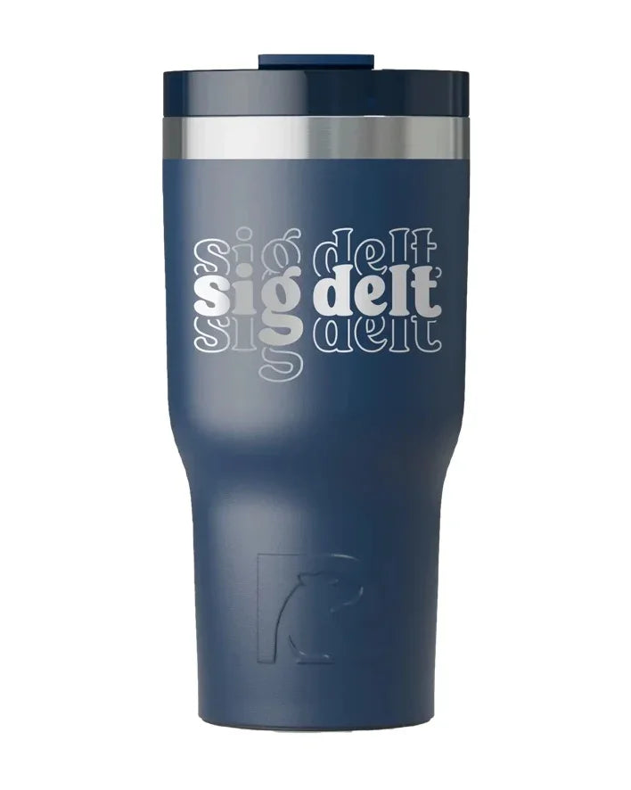 Sig Delt RTIC 20 oz Essential Ceramic Lined Tumbler - Stacked Letters