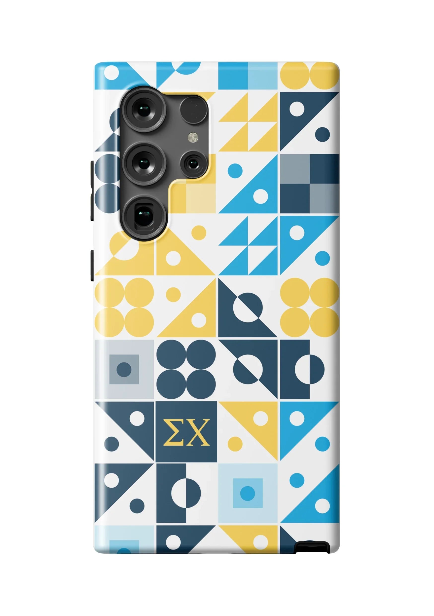 Sigma Chi Samsung Galaxy 25, 24, 23 Mobile Phone Case - Geo Matte Mobile Phone Cases