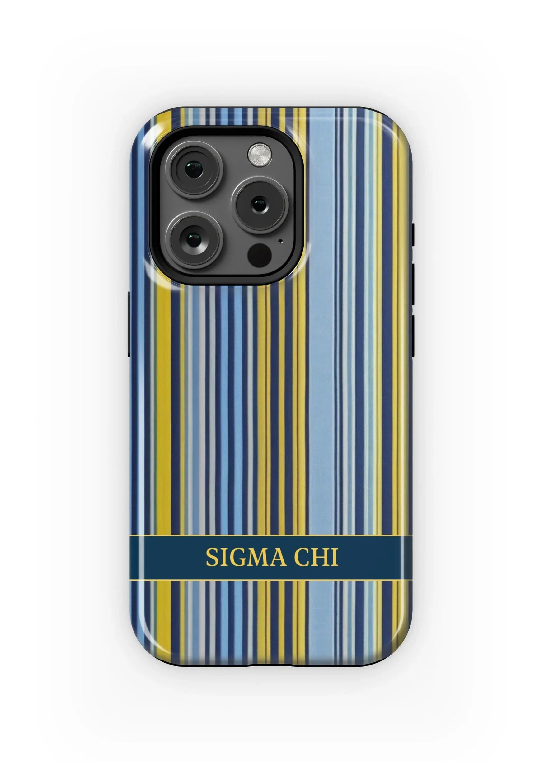 Sigma Chi iPhone 16, 15, 14, 13 Mobile Phone Case - Stripes Gloss Mobile Phone Cases