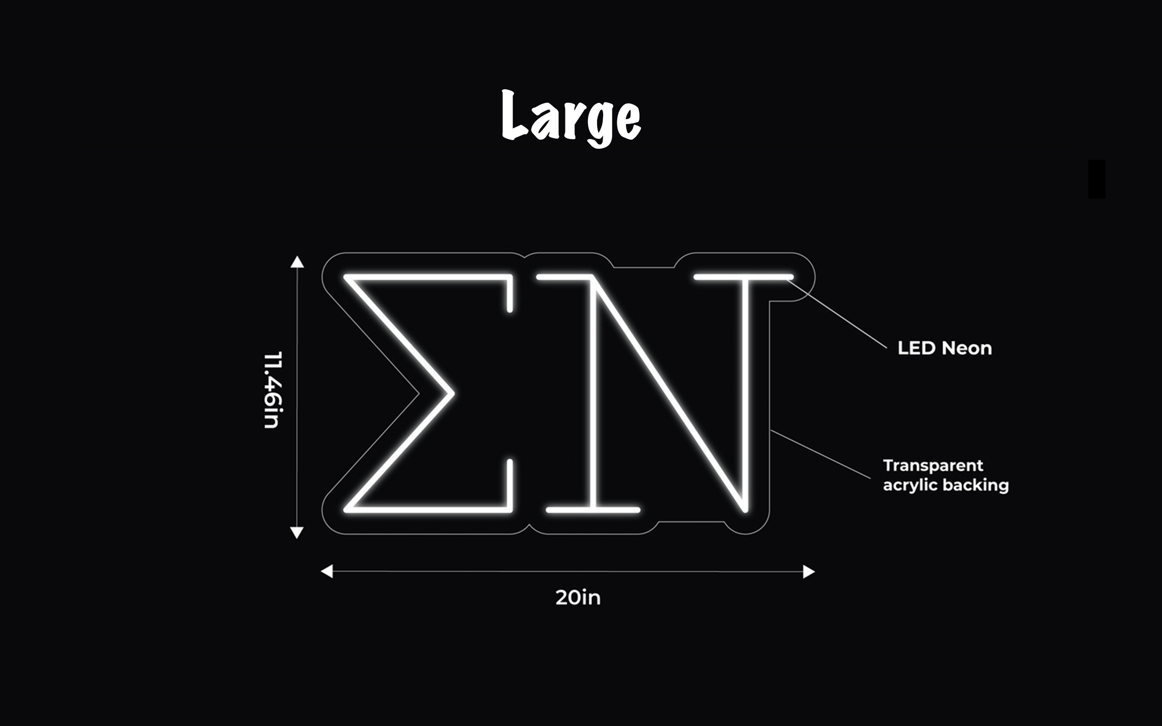 Sigma Nu LED Neon Sign w/ Dimmer Neon Signs