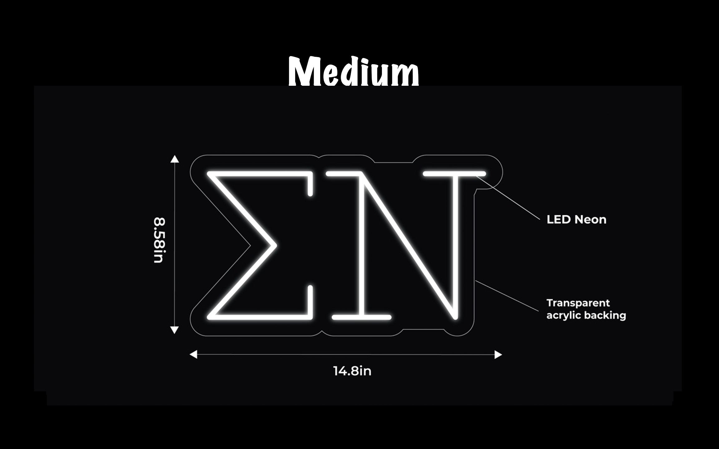 Sigma Nu LED Neon Sign w/ Dimmer Neon Signs