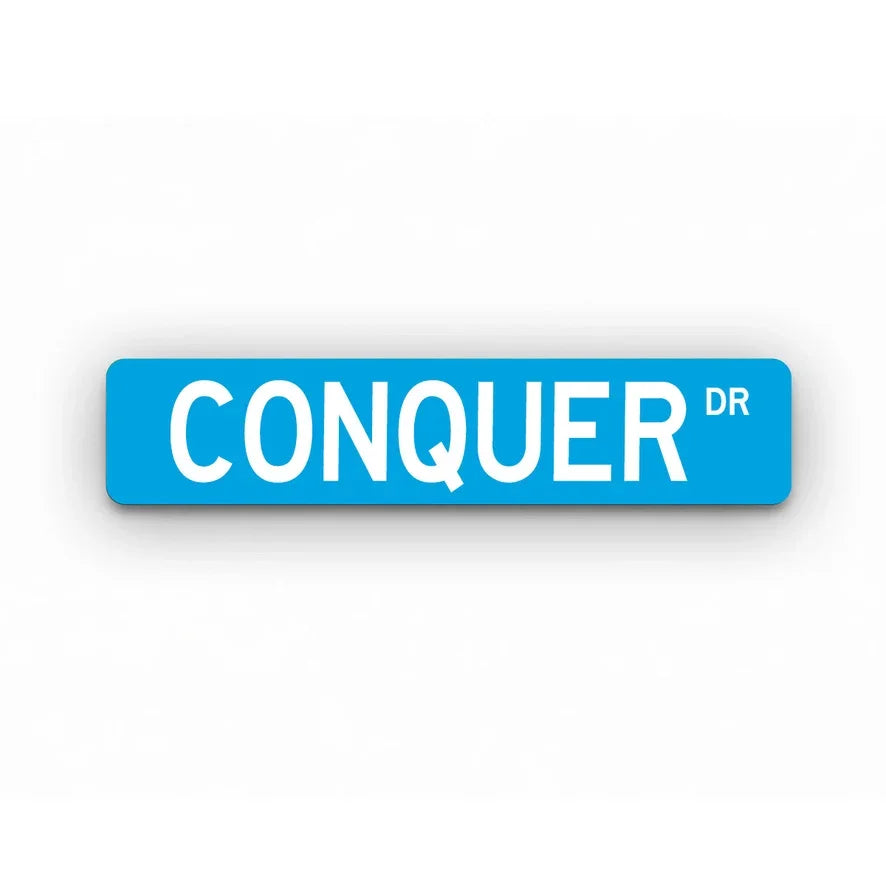 Sigma Chi Conquer Metal Street Sign | College Fraternity Dorm Decor