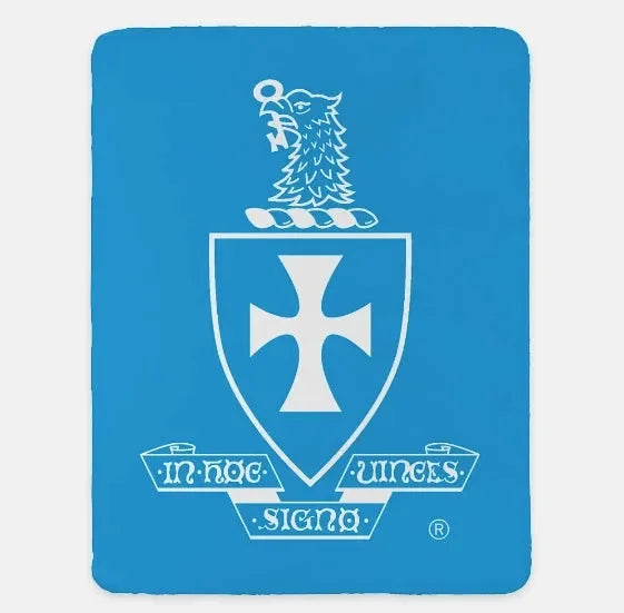 Sigma Chi XL 60x80 Blanket - Coat of Arms Blue Throw Blankets