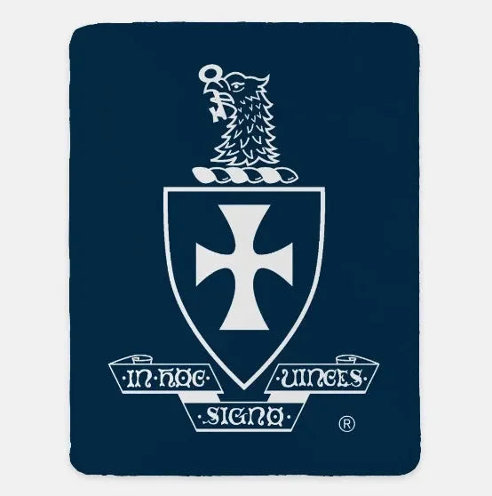 Sigma Chi XL 60x80 Blanket - Coat of Arms Deep Blue Throw Blankets