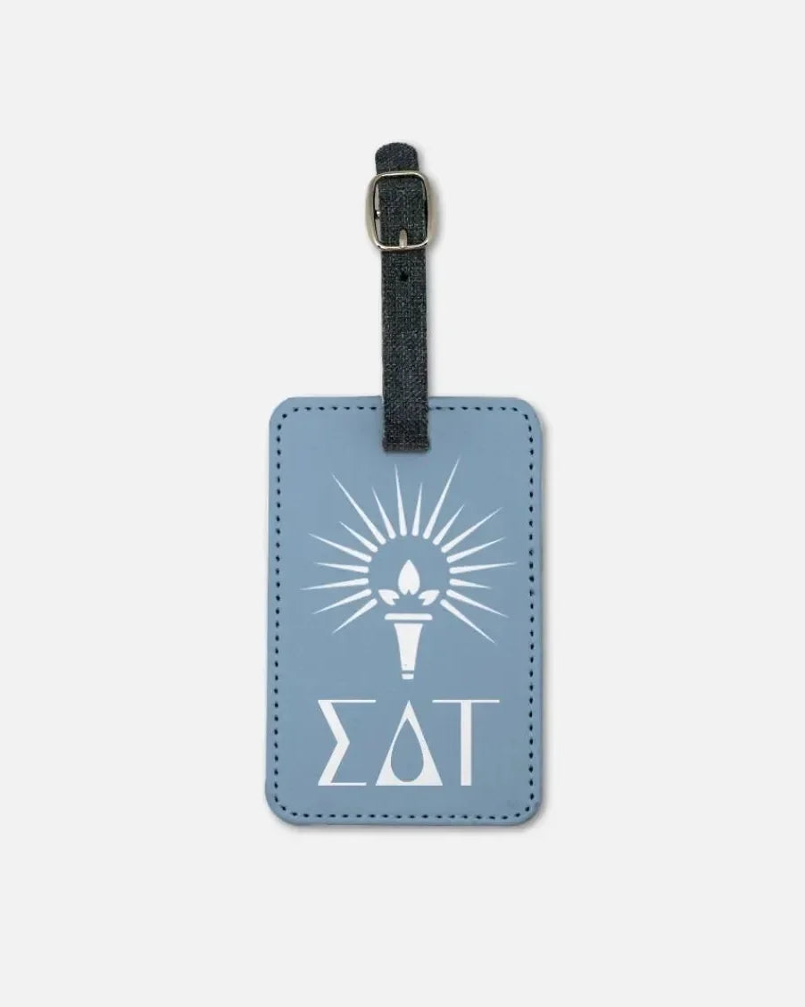 Sigma Delta Tau (Set of 2) Luggage Tag Droplet Blue Luggage Tags