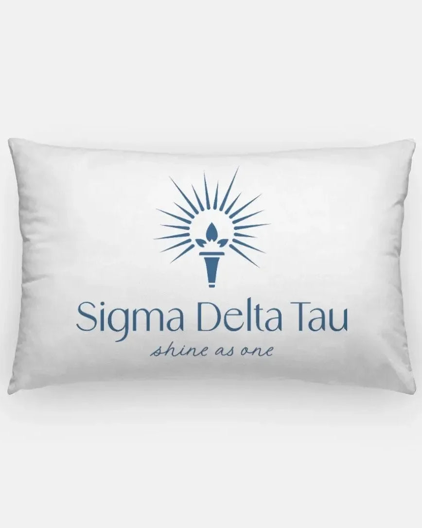 Sigma Delta Tau Lumbar Pillow White Old Blue