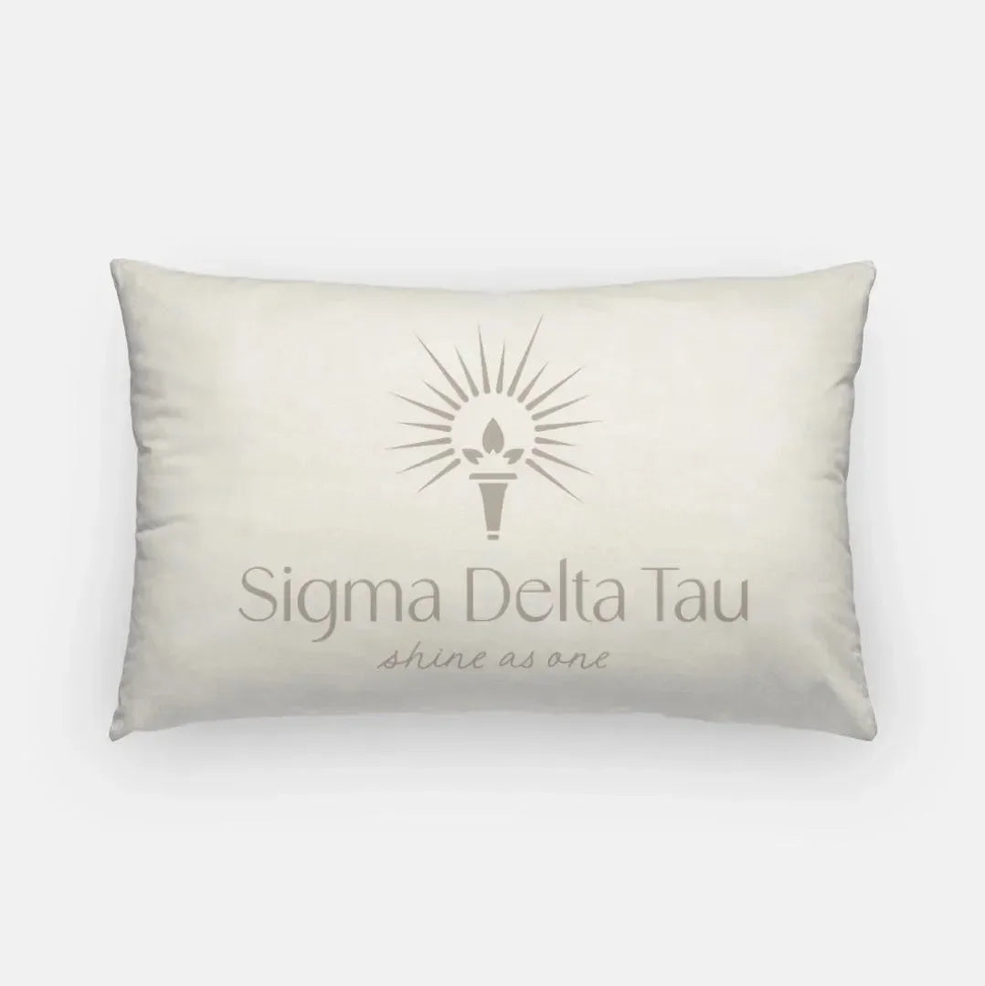 Sigma Delta Tau Lumbar Pillow Cream